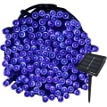 Miniatyrbild 1 av 5: Blått ljus 22 meter 200 lampor, 8 funktioner LED Solar String Lights Star String Lights 8 funktioner