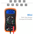 Miniatyrbild 3 av 5: Digital Multimeter Mini Manual Range Multimeter Batteritestare Mätare DMM-mätare för gör-det-själv AC DC Spänningstest DC Strömmotstånd Amperemeter Voltmeter Ohmm