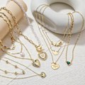 Miniatyrbild 2 av 5: Halsband Hjärta Metallic Element Modesmycken B1523 N2203-17