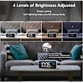 Miniatyrbild 5 av 5: LATEC digital väckarklocka, LED-väckarklocka med snooze-funktion, USB portar för laddning (silver)