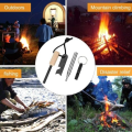 Miniatyrbillede 5 af 5: Survival Tool Kits, multi-purpose magnesium nødbrandstarter Flint Striker og aluminium fløjte og blæserslange fo