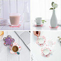 Miniatyrbilde 4 av 5: Søte rosa makrame-drinkunderlag, morsomme silikonunderlag for tresalongbord, koppmatte til blomsterbord
