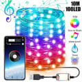 Pikkukuva 1 / 4: 15M 150Led USB String Lights Powered by Bluetooth Mobile Phone App Kaukosäädin Joulukoristeet Valot，Sopii f
