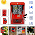 Miniatyrbillede 1 af 4: Solar Advarselslys 129db Solar Alarm Strobe Lys Bevægelsessensor Fjernbetjening