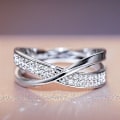 Miniatyrbilde 5 av 5: Mote Ny To Tone X Form Cross Ring For Kvinner Bryllup Trendy Smykker Blendende Cz Stone Store Moderne Ringer Anillos Mixed