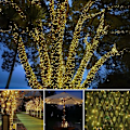Miniatyrbild 4 av 5: Utomhus LED Solar String Lights, Star String Lights (varmvitt, 22 meter, 200 lampor, 8 funktioner),