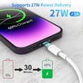 Miniatyrbillede 4 af 4: USB C Lightning-kabel 2M 2-pak, 2 meter USB C til Lightning hurtigopladningskabel Type C Lightn