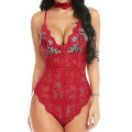 Miniatyrbilde 1 av 3: Kvinner Blonde Bodysuit Sexy Undertøy Undertøy Red XL
