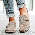 Miniatyrbillede 2 af 4: Kvinder Casual Comfy træsko Ruskind Slip On Sandaler 41