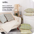 Miniatyrbild 4 av 5: Amazon Brand - Cover 40 X 40 rektangulär utomhuskudde Linneeffekt Modernt vardagsrum för sovrum Mjukt case Dekorativ soffa Hemsäng