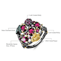 Miniatyrbillede 3 af 4: Gothic Faux Ruby Tree Branch Bee Kvinder Finger Ring Party Banket Smykker Gave US 7