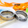 Miniatyrbilde 5 av 5: Menn Kvinner Drage Titanium Stål Bryllupsfestring Valentinsgavesmykker Silver 9