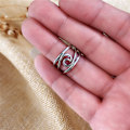 Miniatyrbild 5 av 5: Damring galvanisering Lättviktskonstnärlig vågdesign fingerring för fest US 6