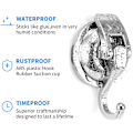 Miniatyrbillede 4 af 5: Piao Heavy Duty vakuum sugekop kroge Kraftige kroge Kransophæng til badeværelse og brusebad, let at installere og fjerne Silver