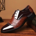 Miniatyrbilde 2 av 4: Menn Snøre-Oxford Smart Formell Business Bryllup Sko Brown 43