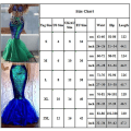 Miniatyrbillede 3 af 3: Havfrue fiskehale kostume glitter nederdel cosplay halloween rekvisitter Blue 2XL