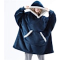 Miniatyrbillede 1 af 5: Tæppe Sweatshirt Oversized hættetrøje navy