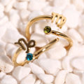 Miniatyrbilde 4 av 5: Kvinner Ring Constellation Rhinestones Klassisk mote Utseende Galvanisering fingerring for daglig bruk Virgo