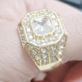 Miniatyrbild 4 av 5: Herrring Cubic Zirconia Hip Hop Smycken Glittrande Mode Utseende Bröllopsring för bröllop US 8