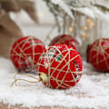 Miniatyrbillede 5 af 5: 24 stk Julepynt Trævedhæng Julepyntbold til glædelig jul DIY Party