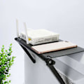 Miniatyrbillede 4 af 5: Skærm Tophylder Tv Top Storage Bracket 2-bens Justerbar Home Storage Rack L