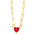 Miniatyrbilde 1 av 5: Halskjede Vintage Zircon Heart Stud motesmykker Ac8460 Red