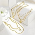 Miniatyrbilde 3 av 5: Halskjede Hjerte Perle Metallic Element Choker Motesmykker B1609 N2003-19