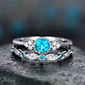 Miniatyrbilde 2 av 5: 2 stk/sett kvinner Cubic Zirconia Innlagt stablebar fingerring bryllupssmykker gave Purple US 10