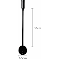 Miniatyrbilde 2 av 5: Hjemmevegglampe 360 ​​grader sammenleggbar justerbar 3W LED varmt lys (svart varmt lys 3000K),