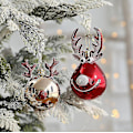 Miniatyrbild 3 av 5: 2-pack Älg julgransprydnad hängande bollar