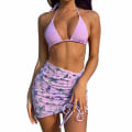 Pikkukuva 1 / 5: Naisten 3kpl set Push Up Halter uimapuku Purple S
