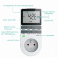 Miniatyrbilde 3 av 5: Europeisk standard storskjermtimer digital programmerbar utgang, ukentlig digital timer med LCD-display Passer for ind