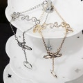 Miniatyrbilde 4 av 4: Kvinner hul sommerfuglkobling luksuskjede fingerring armbånd motesmykker Silver