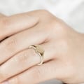 Miniatyrbillede 4 af 5: 8 stk Fingerringe Femtakket Stjerne Rhinsten Smykker Galvanisering Geometriske Ring Fødselsdagsgaver Golden