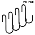 Miniatyrbild 1 av 5: 20 Pack Heavy Duty S Krokar Pan Grythållare Rack Krokar Hänghängare S Formade krokar För Köksartiklar Krukor Husgeråd Kläder Väskor Handdukar Växter Black