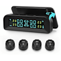 Miniatyrbillede 1 af 5: Universal TPMS C260 Solar trådløs dæktryksmonitor Real-time bildæktryksmåler med LCD-skærm og 4 udvendige