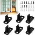 Miniatyrbillede 1 af 5: 6 Stk Plast skydedørsguide 45*20*24mm Gulv skydedørsguide Multifunktiona Heavy Duty Anti-støj Gulvguide Med Skruer Til Skydedøre Ho