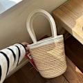 Miniatyrbillede 1 af 5: Sommer strandtaske, håndlavet taske Dame håndtaske 23x18,5(cm) C85