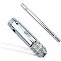 Miniatyrbilde 2 av 5: M3-M6 metrisk tapp- og stansesett (ratchet-hånd + 5-delt riflet rett tappsett),