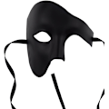 Pikkukuva 5 / 5: Miesten naamio Halloween Phantom of the Opera Naamiaisnaamio Black