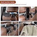 Pikkukuva 5 / 5: Pack Four Hook auton niskatuen koukku, auton kolikkokoukku, auton kolikkokukkaro, monitoiminen universal