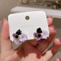 Pikkukuva 3 / 5: Korvakoru Flower Studcat Eye Girls&#39; Muotikorut Ac3788 A272