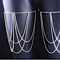 Miniatyrbilde 4 av 5: Leg Dekor Lagdelt Kroppskjede Med Elastisk String Legering Rhinestones smykker Silver
