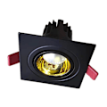 Miniatyrbillede 2 af 3: Led Forsænket Spotlight 7w Firkantet Vandtæt Cob Badeværelse Loft Forsænket Moderne Loft Spot Anti-dug