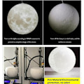 Miniatyrbild 5 av 5: 3D Moon Chandelier-Moon Ceiling Chandelier Moon Ceiling Light Planet Pendellampa Moon Restaurang Bar Hem Chil