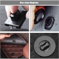 Miniatyrbillede 4 af 5: 10 stk. Bilmåtte Tæppefastgørelsesmåtte Anti-slip Twist Plastic Clip Fastener Fiksering Sort dobbeltlags tilbagetrækningsklemmer Clamp Hol