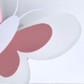 Pikkukuva 3 / 5: Butterfly-seinävalaisin LED-koristevalaisin (vaaleanpunainen + valkoinen)