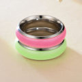 Miniatyrbilde 2 av 4: Enkel mote unisex lysende ensfarge glødende ring smykker tilbehør Green US 9