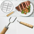 Miniatyrbilde 2 av 5: Kartokner Grillspyd Kebabspyd i rustfritt stål Gjenbrukbare U-spyd Grillspyd 40 cm (10 stk)