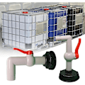 Pikkukuva 3 / 4: 1000 l muovinen Ibc-hanan sovitin, 60 mm karkea kierre tyhjennyssäiliön sovitin puutarhahanan kylpyammeen sovittimeen, vienti 20/25/32mm32mm